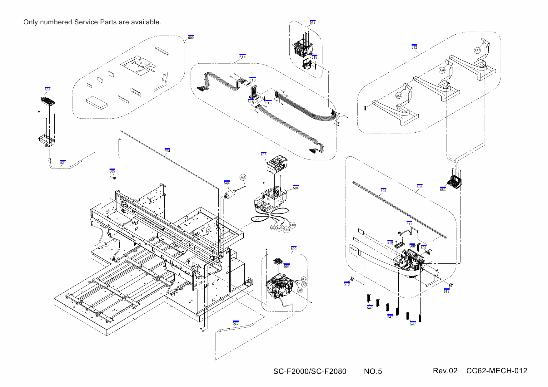 EPSON SureColor F2000 F2080 Parts Manual-6